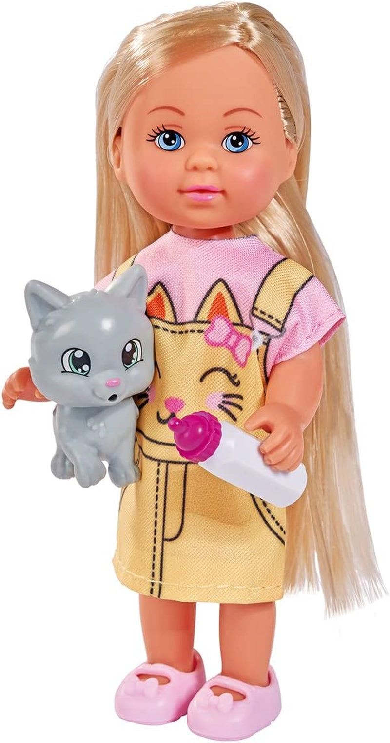 Simba 105733591 - Evi Love Kitty 2 Ways Match Solo UN articolo Spedirà la bambola con un simpatico vestito da gatto con gattini e borraccia 12 cm Bambola da gioco dai 3 anni in su