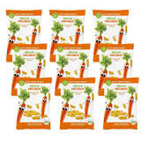 Patatine di frutta biologica "100% Fragola" Patatine di frutta alla fragola liofilizzata (12 x 12 g) e nuove frittelle croccanti di mais e carote biologiche, snack biologico, da 1 anno, (9 x 30 g) 270 g