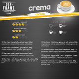 DER-FRANZ Kaffee Crema, Intensità 4/5, 100% Arabica, ganze Kaffeebohnen, 3 x 500 g