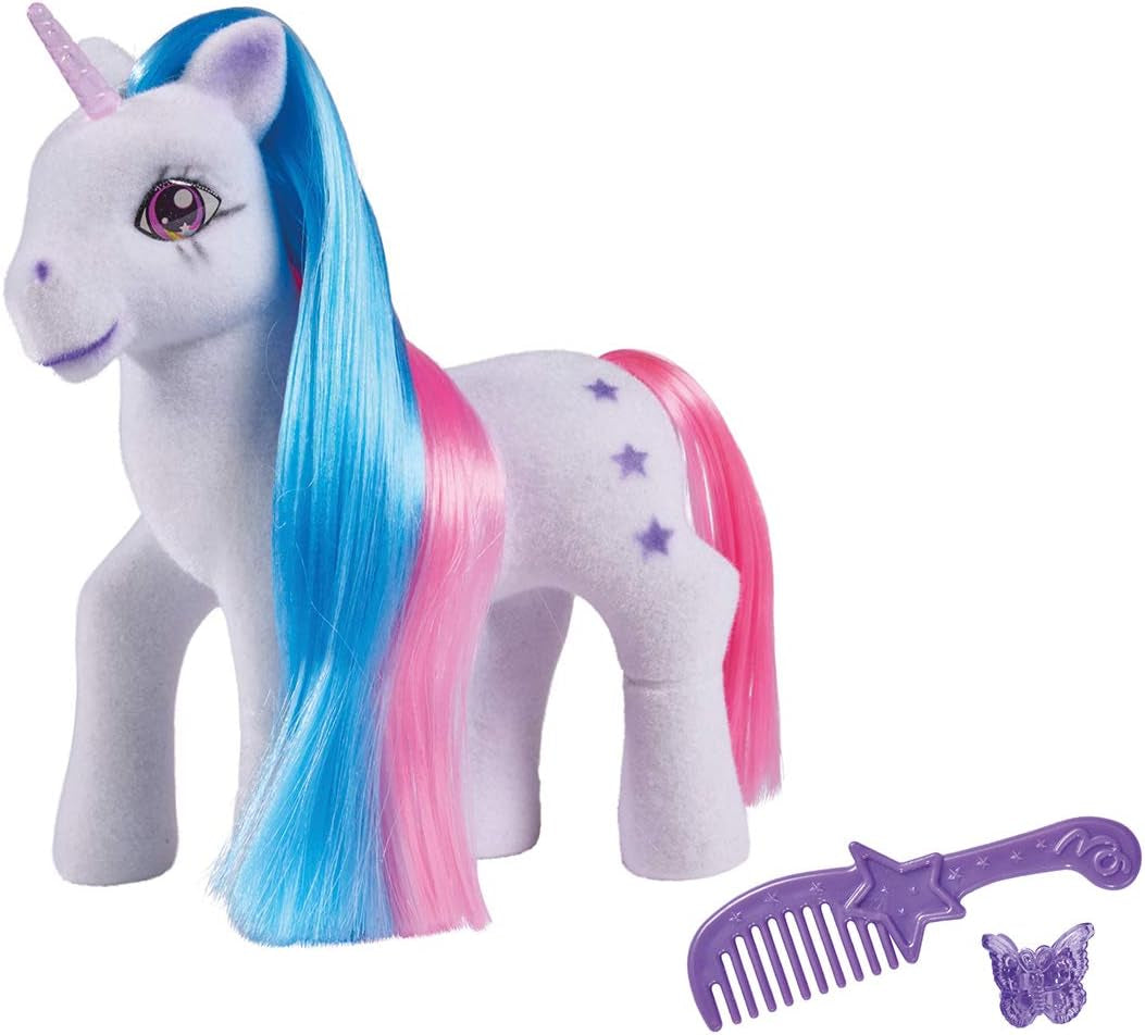 Simba 104342482 - Unicorno Con Capelli Colorati, 14Cm, Floccato, Con Pettine E Fermagli Per Capelli, Dai 3 Anni Naty Shop Bambole Titolo predefinito