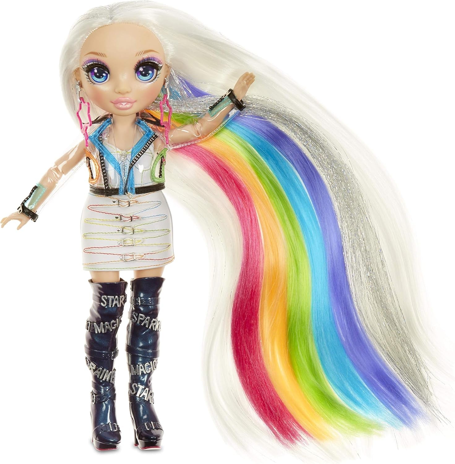 Rainbow High Hair Studio - Esclusivo set da gioco per bambola Amaya Raine con capelli lunghi per lo styling - Include gesso per capelli lavabile, spazzola per capelli e accessori - Regalo per bambini dai 6 anni in su