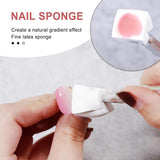 Qufiiry 200 Pezzi Nail Art Schwämme Con Metallo Greifer, Nagelkunst Schwammpinsel, Maniküre Zubehör Für Nägel, Um Eine Varavländ Von Gradient Nail Art Patterns To Create (Bianco)