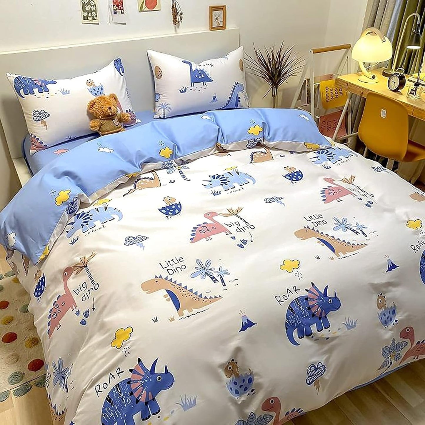 Biancheria da letto per bambini, unisex, dinosauri, cotone Biancheria da letto - bambini Naty Shop