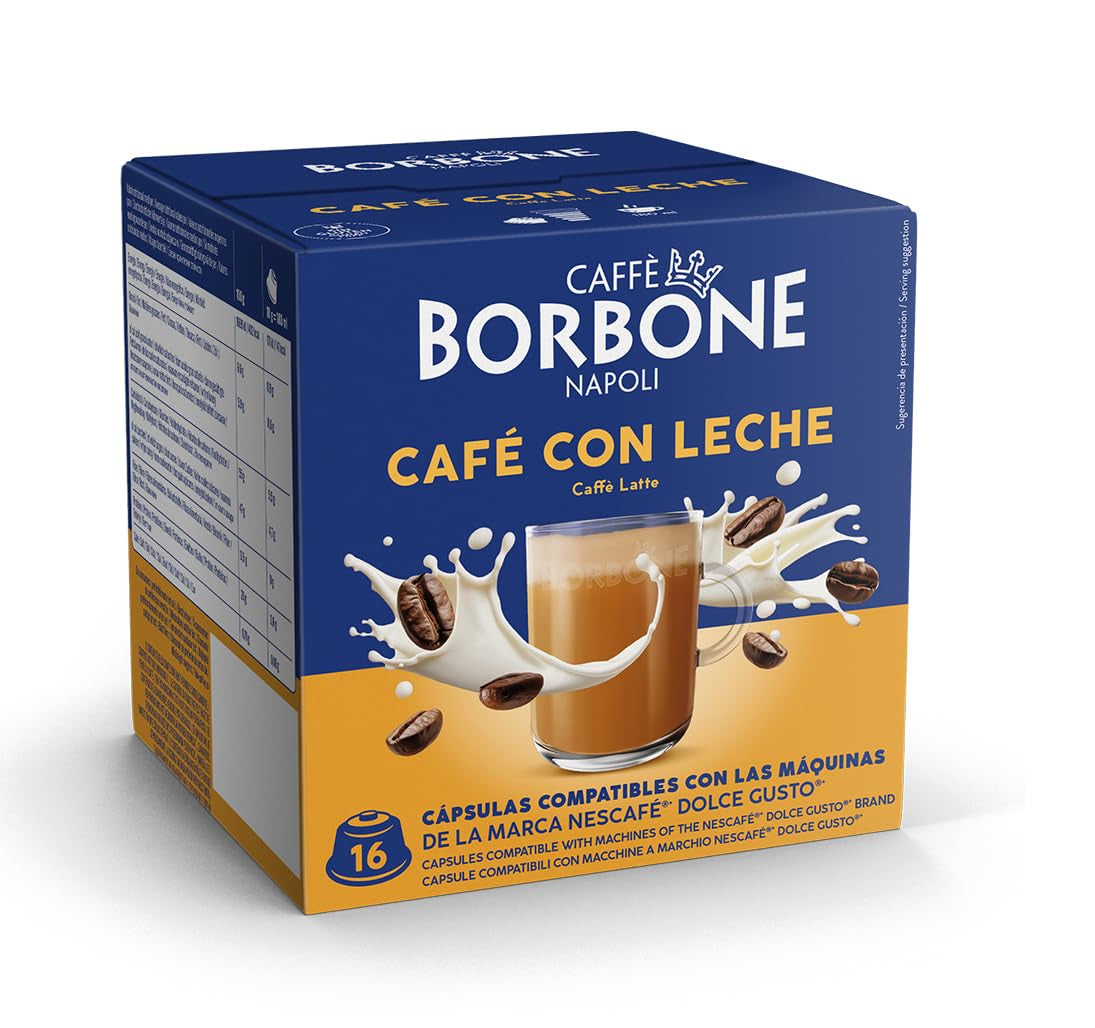 Caffè Borbone Café au Lait - 64 Kapseln - Lösliches Pulvergetränk mit Milchpulver und Instantkaffee - Compatibile con Kaffeemaschinen der Marke Nescafè®* Dolce Gusto®*