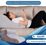 Cuscino da lettura in memory foam | Cuscino schienale ergonomico e cuneo per letto, divano e divano | Cuscino di sostegno ortopedico per dolori alla schiena e tensioni