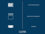 CreaTable, 20149, serie Nordic Fjord Blue, set di stoviglie da 16 pezzi per 4 persone, servizio combinato in porcellana, lavabile in lavastoviglie e adatto al microonde, produzione di qualità