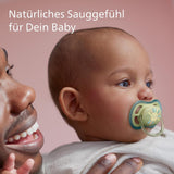 Succhietti Philips AVENT ultra air - confezione da 4 succhietti traspiranti senza BPA per bambini da 0 a 6 mesi, inclusa custodia per il trasporto e sterilizzazione, colore sole/arcobaleno (modello SCF085/65)