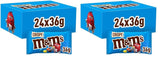 M&M's Confezione sfusa di cioccolato alle arachidi 24 x 45 g di lenticchie al cioccolato aromatizzate alle arachidi regalo al cioccolato (1080 g) ideali come dolcetto a tema calcistico