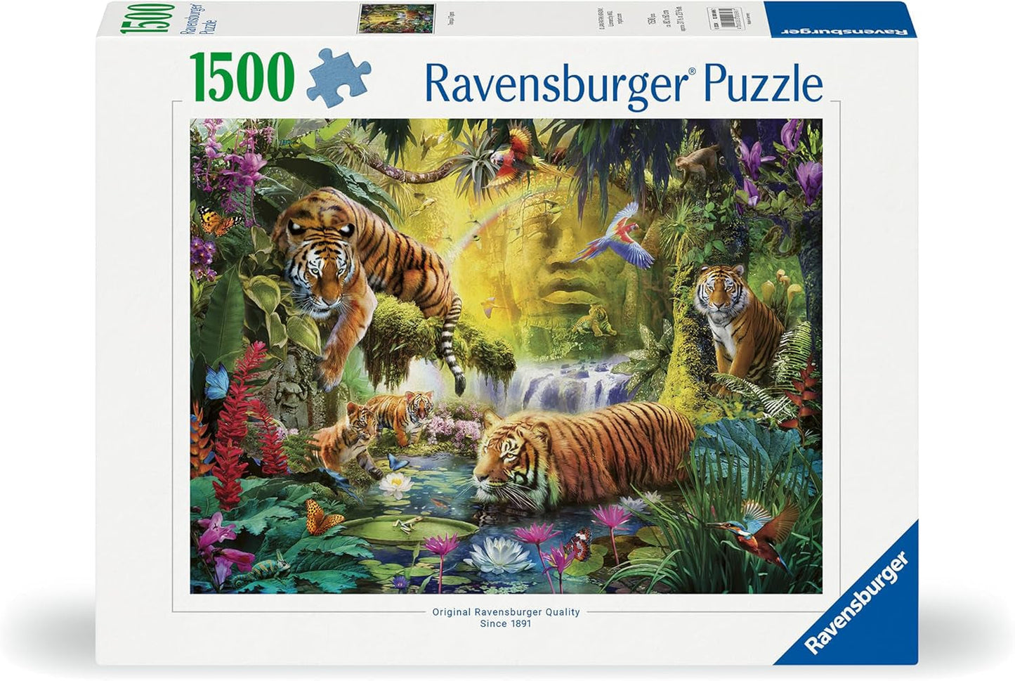 Ravensburger Puzzle 12000696 - Idillio sull'occhio dell'acqua - Puzzle da 1500 pezzi per adulti e bambini dai 14 anni in su, puzzle con motivo tigre Puzzle Naty Shop
