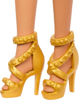 Barbie Ballerina di Torneo con Abito Rosso con Volant, Scarpe da Ballo, Capelli Castani e Accessori per Trofei di Danza, JFR09