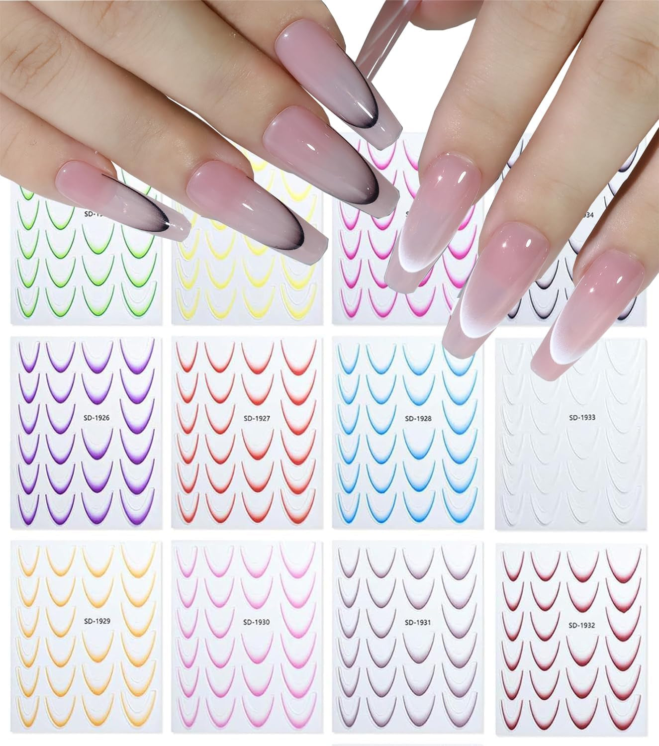 Simpatici adesivi per unghie per bambini 20 fogli Adesivi per unghie 3D Fiori che si illuminano al buio Decorazioni colorate per nail art Adesivi per unghie Adesivi autoadesivi Accessori decorativi fai da te