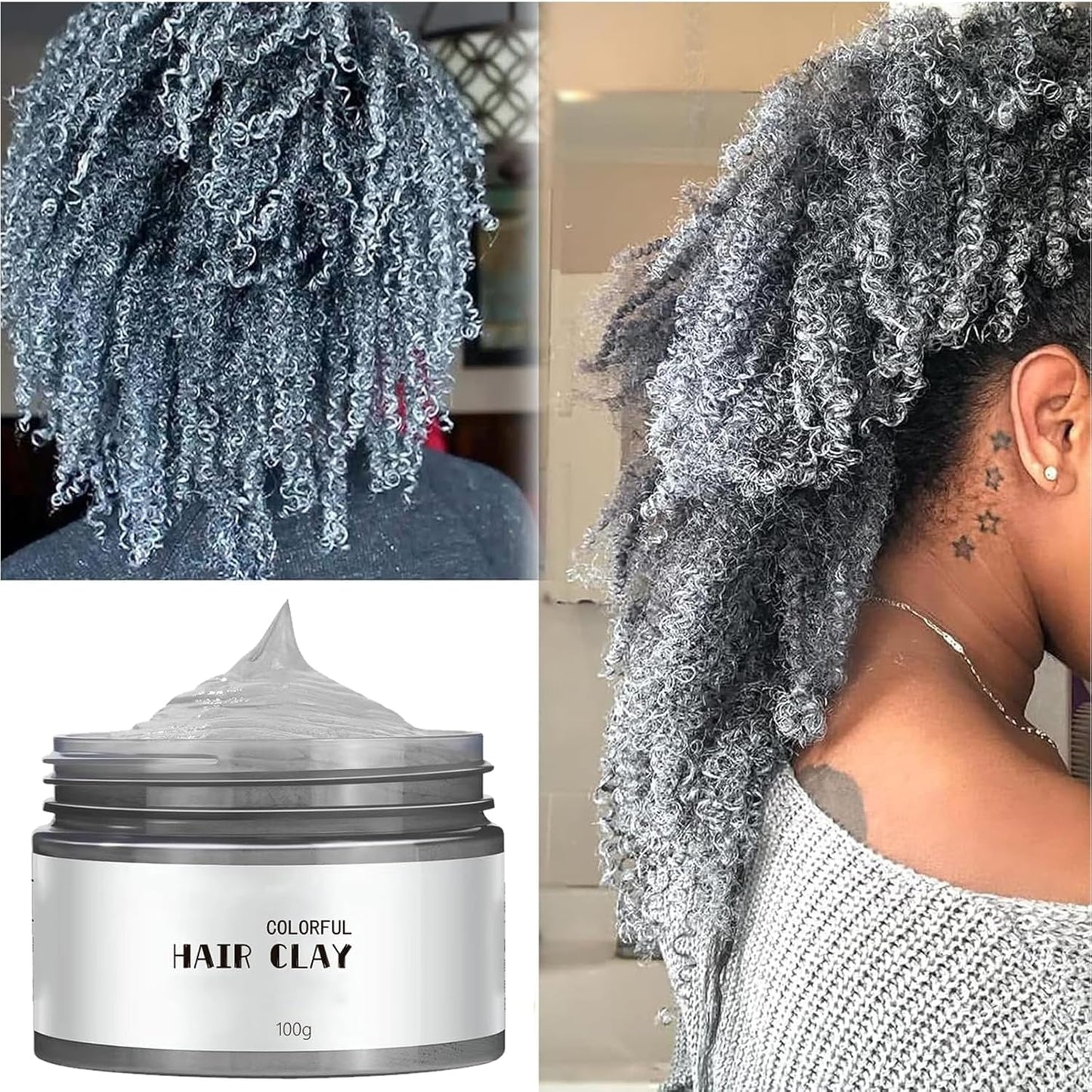 Crema Colorante Per Capelli Naturale Grigio Argento Cera Colorante Per Capelli Immediata Acconciatura Temporanea Tintura Grigia Tintura Per Capelli Naturale Grigio Argento 100ml Naty Shop Tinture Per Capelli