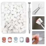 200 Pezzi Nail Art Schwamm Mit Metallgreifer,Nagelkunst Rendering Werkzeuge Mit Greifer,Sponge Nagel Pinsel,Nageldesign Zubehör Für Nail Art Rendering