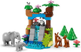 LEGO DUPLO Town Wild Animal Families Set 3 in 1, Giocattolo educativo per bambini con tartarughe, tigri, elefanti, cervi, panda, Set per bambini in età prescolare a partire da 2 anni, Giocattolo da costruzione con personaggi di animali 10446 Set da costruzione Beuche den LEGO-Store