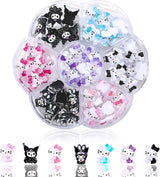 Adesivi per unghie gatto 3D, glitter per unghie, paillettes, adesivi per unghie in resina, gemme per unghie, diamanti per nail art, incluso bastoncino di cera per unghie con strass (Gatto colorato)