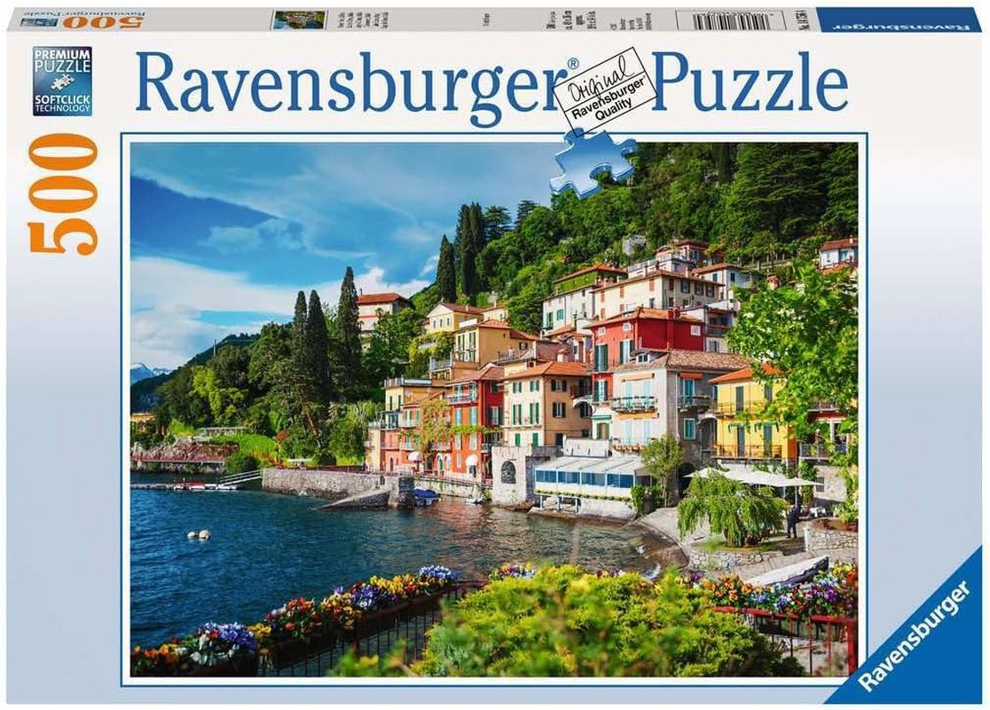 Ravensburger Puzzle 12000201 - Lago di Como, Italia - Puzzle da 500 pezzi per adulti e bambini dai 10 anni in su, puzzle paesaggistico con motivi italiani Puzzle Naty Shop Old Design