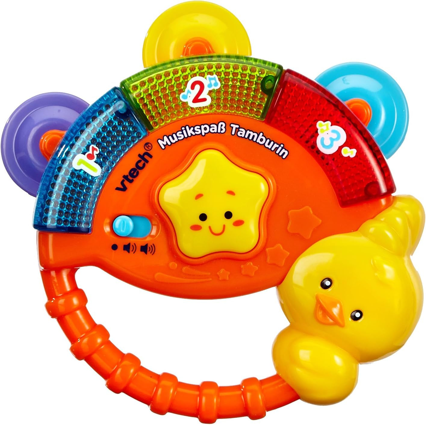 Vtech Baby Palla Musicale Magica 3 in 1, 9-36 Mesi e Tamburello Divertente con Musica per Bambini - Giocattolo Elettronico con Musica ed Effetti Sonori - per 9-36 Mesi Giocattoli per Bambini Bebe Naty Shop