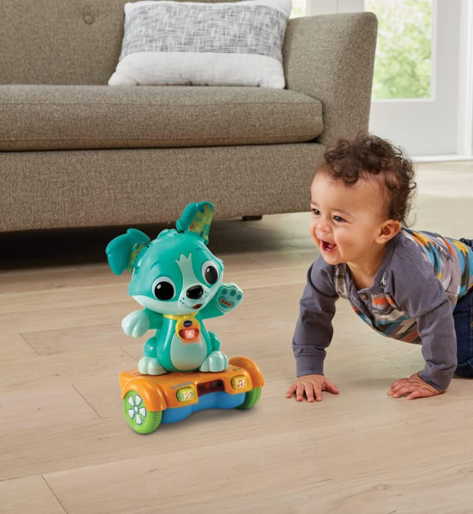 Vtech Baby Catch Me Puppy - Il cucciolo hoverboard motorizzato incoraggia il movimento - Con orecchie mobili, canzoni, suoni e contenuti didattici - Per bambini dai 12 ai 36 mesi Bebe Toys Naty Shop