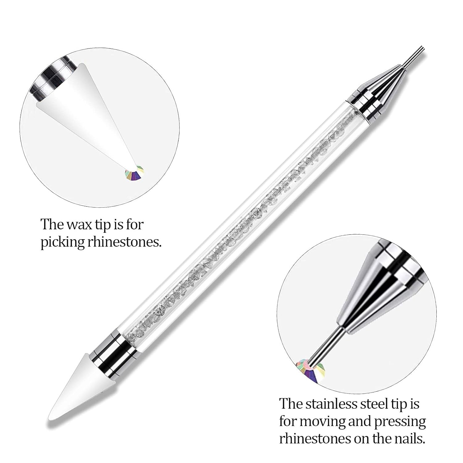ANNYA 4000 Pezzi Strasssteine ​​​​Nägel Nail Art Strasssteine ​​​​Dekorationen Nagelsteine ​​Für Nail Art Zubehör e Klare Kristall Strasssteine ​​​​Handwork con Pick Up Pinzette e Strass Picker Dotting Pen…