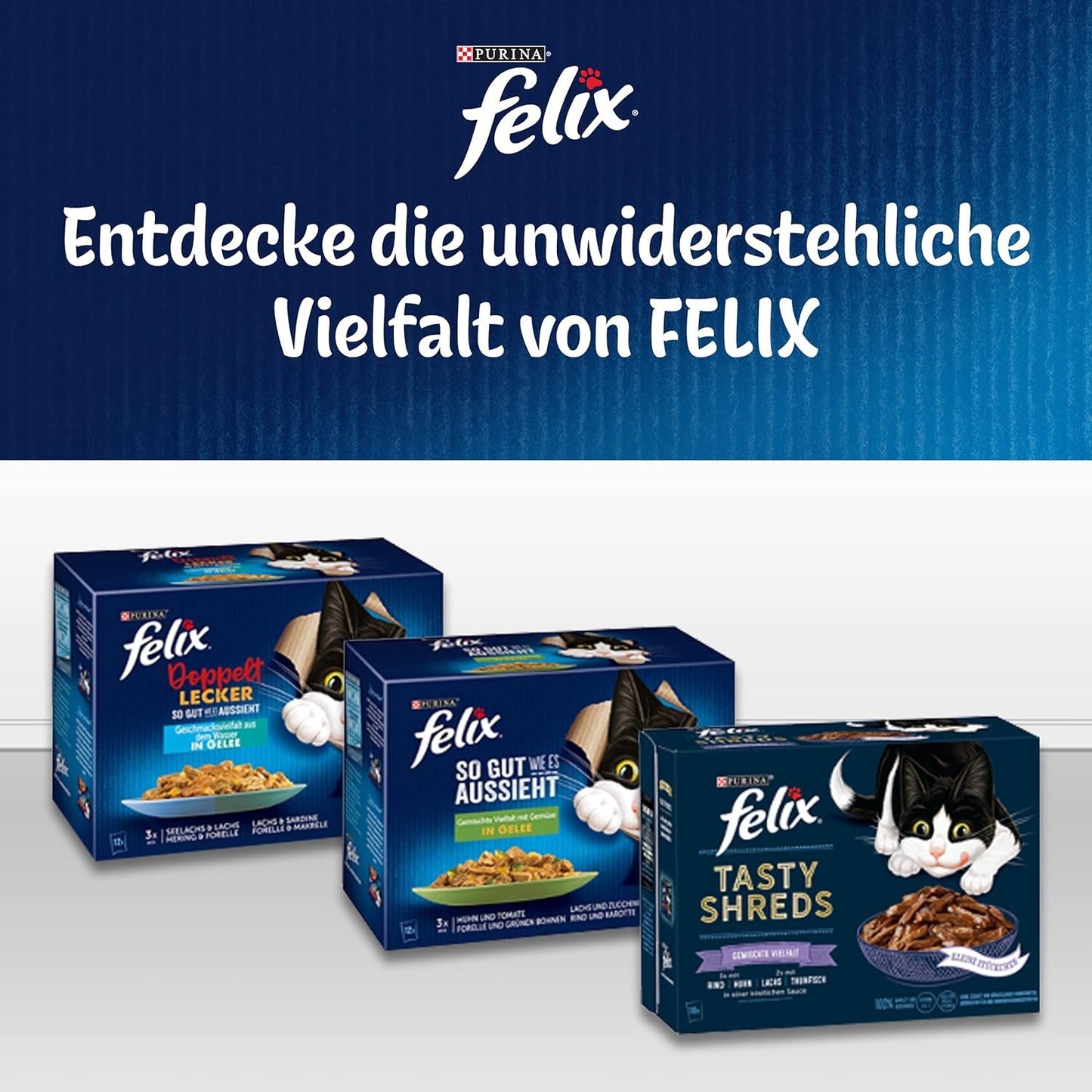 Felix As Good As It Looks Junior Alimento umido in gelatina per gattini, mix assortiti, conf. da 6 (6 x 12 buste da 85g ciascuna)