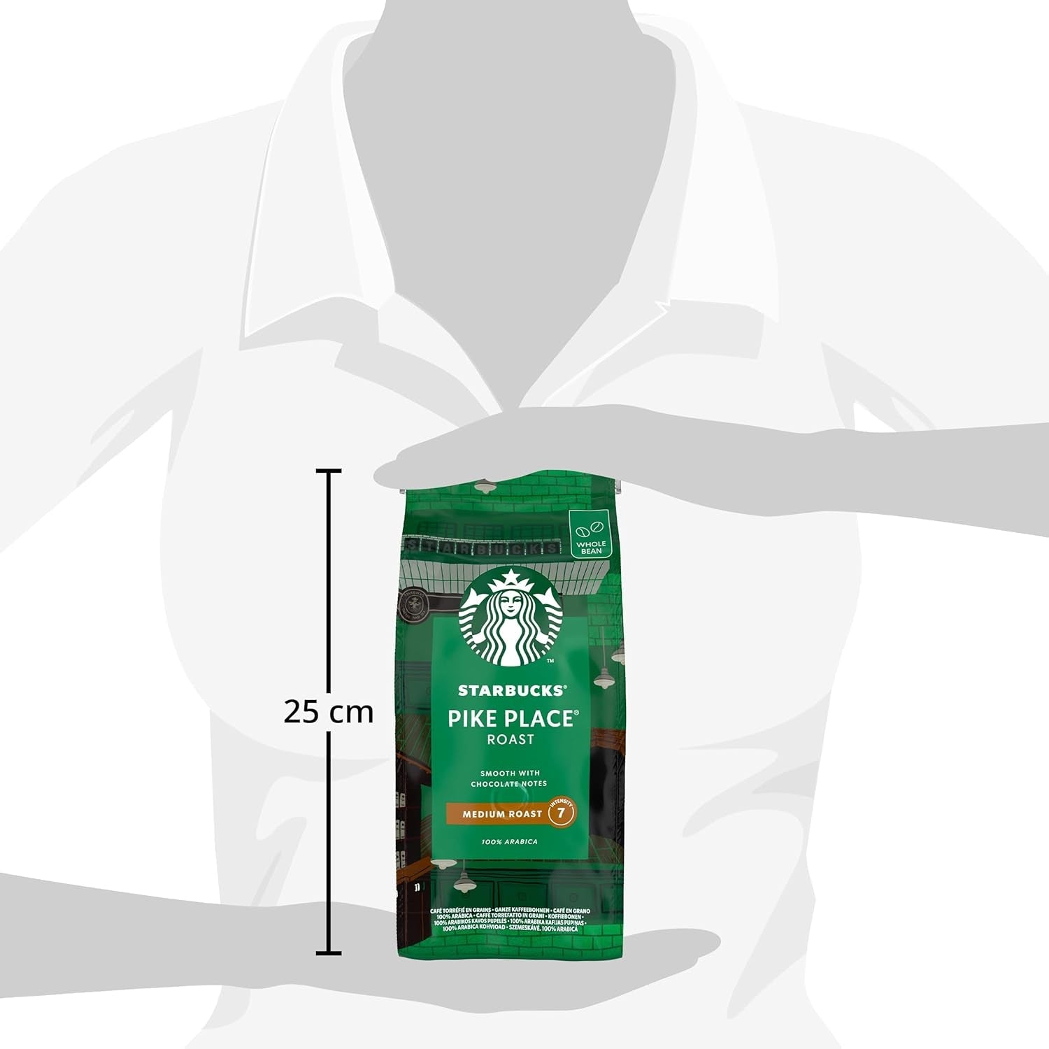 STARBUCKS Pike Place Arrosto, Mittlere Röstung, Ganze Kaffeebohnen 450g (confezione da 4)