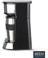 Macchina per caffè espresso BEEM THERMO 2 GO a filtro singolo con tazza termica da 0,4 l | Filtro permanente | Con timer 24 ore per una tazza di caffè caldo al mattino, senza attese | 750 W