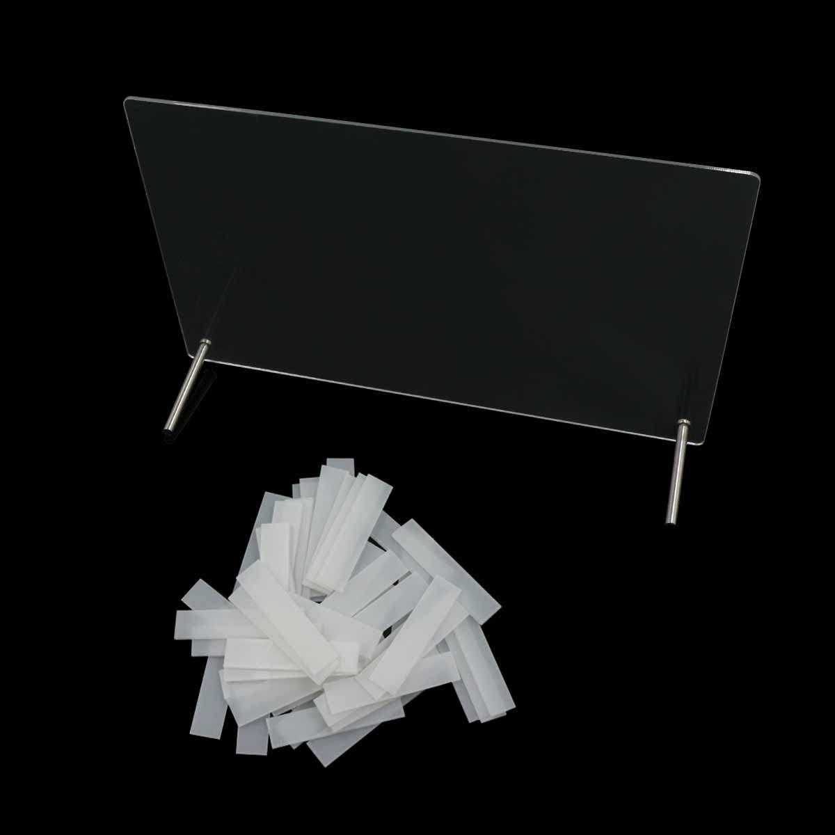 Pannello display per unghie in vetro acrilico con strisce display e nano adesivo, display per punte delle unghie, cartella colori trasparente per nail art, display per nail art, display per esercizi per unghie (trasparente)