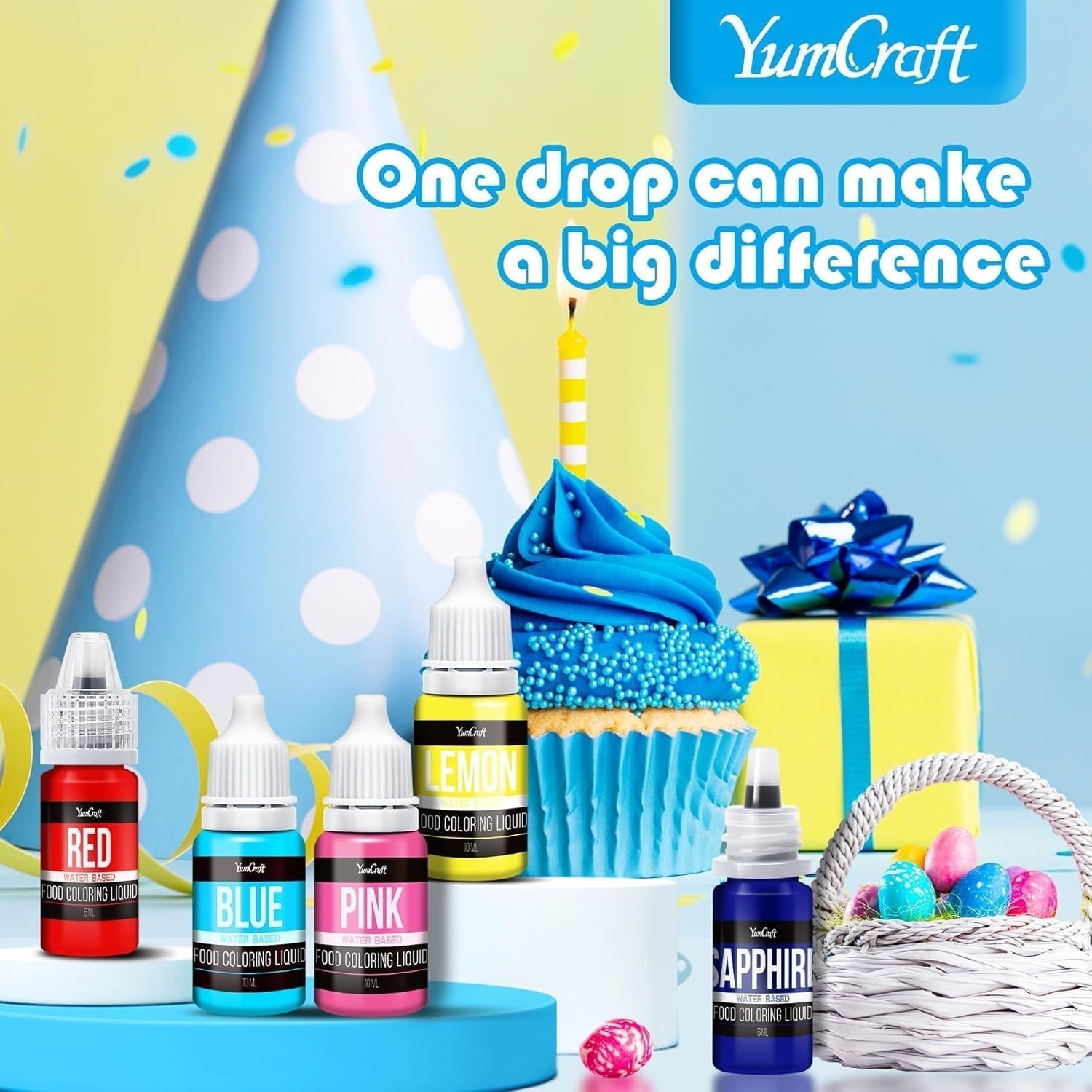 Colorante alimentare - Colorante alimentare liquido altamente concentrato per torte, prodotti da forno, uova di Pasqua, bevande - Colorante alimentare senza zucchero per fondente, glassa, slime, decorazione di torte (Red Velvet, 236 ml)