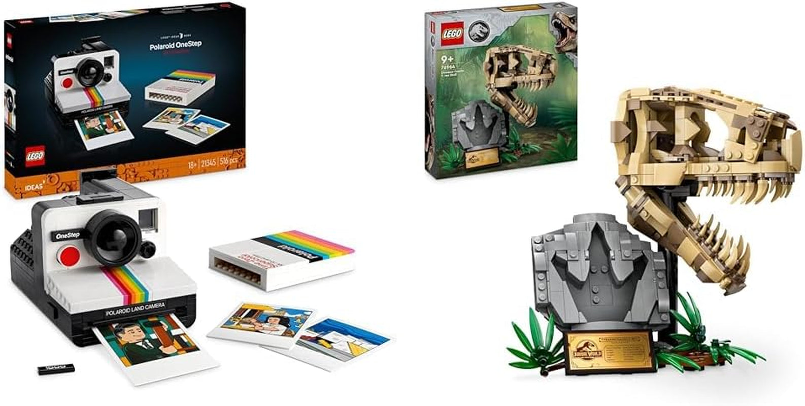 LEGO Ideas Polaroid Onestep SX-70 Set fotocamera per adulti, da collezione con dettagli autentici, attività creativa, regali fotografici per donne, uomini, lui, lei e adolescenti 21345 Set da costruzione Besuche den LEGO-Store Pacchetto fossili di dinosauro