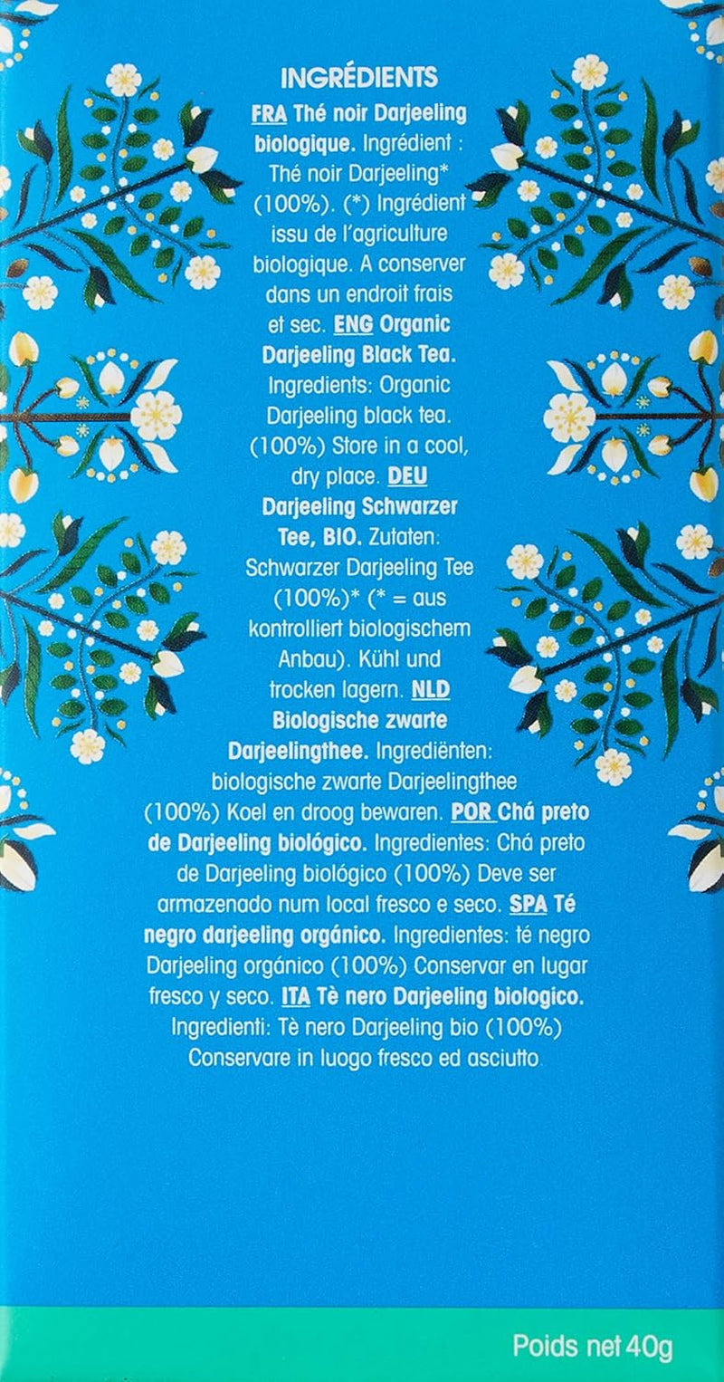 ETS - Tè nero Darjeeling, BIO, 20 bustine di tè (confezione da 2)
