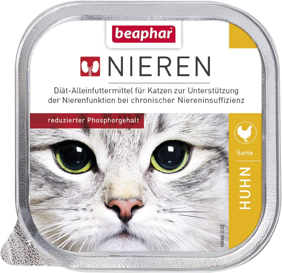 BEAPHAR - Dieta renale con pollo - Alimento completo per gatti con insufficienza renale cronica - Per supportare la funzionalità renale - 100 g