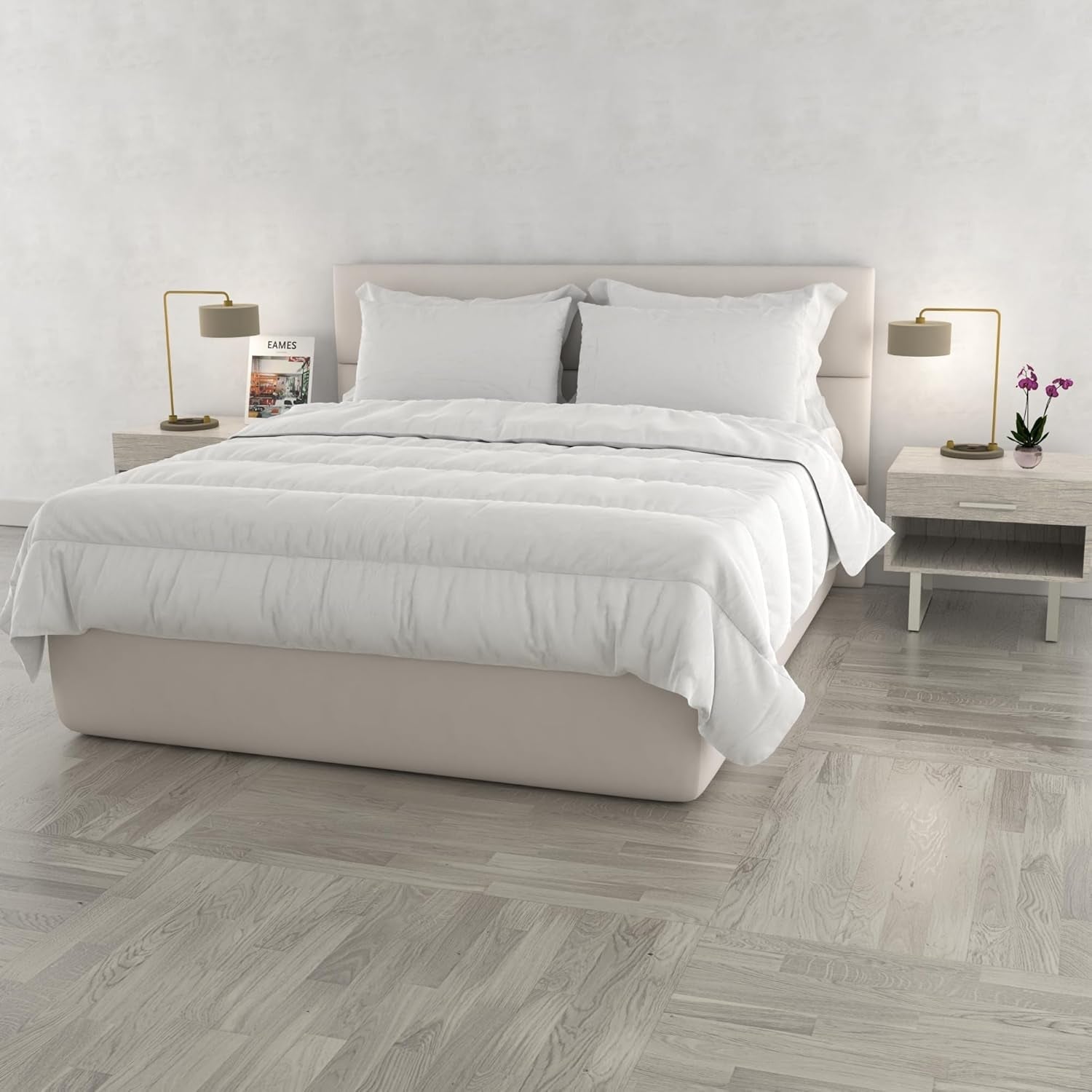 Trapunta Prestige Made in Italy, estiva, bianca, 250X200 Cm Trapunte e Trapunte Naty Shop Bianca 250X200 Cm