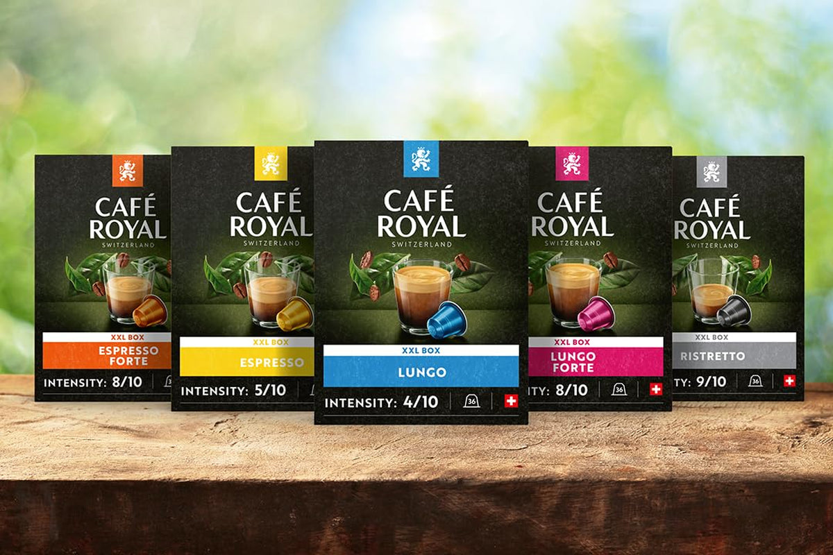 Espresso Forte 36 capsule per macchina da caffè Nespresso - Intensità 8/10 - Capsule per caffè zertifiziate UTZ in alluminio (confezione con 3)