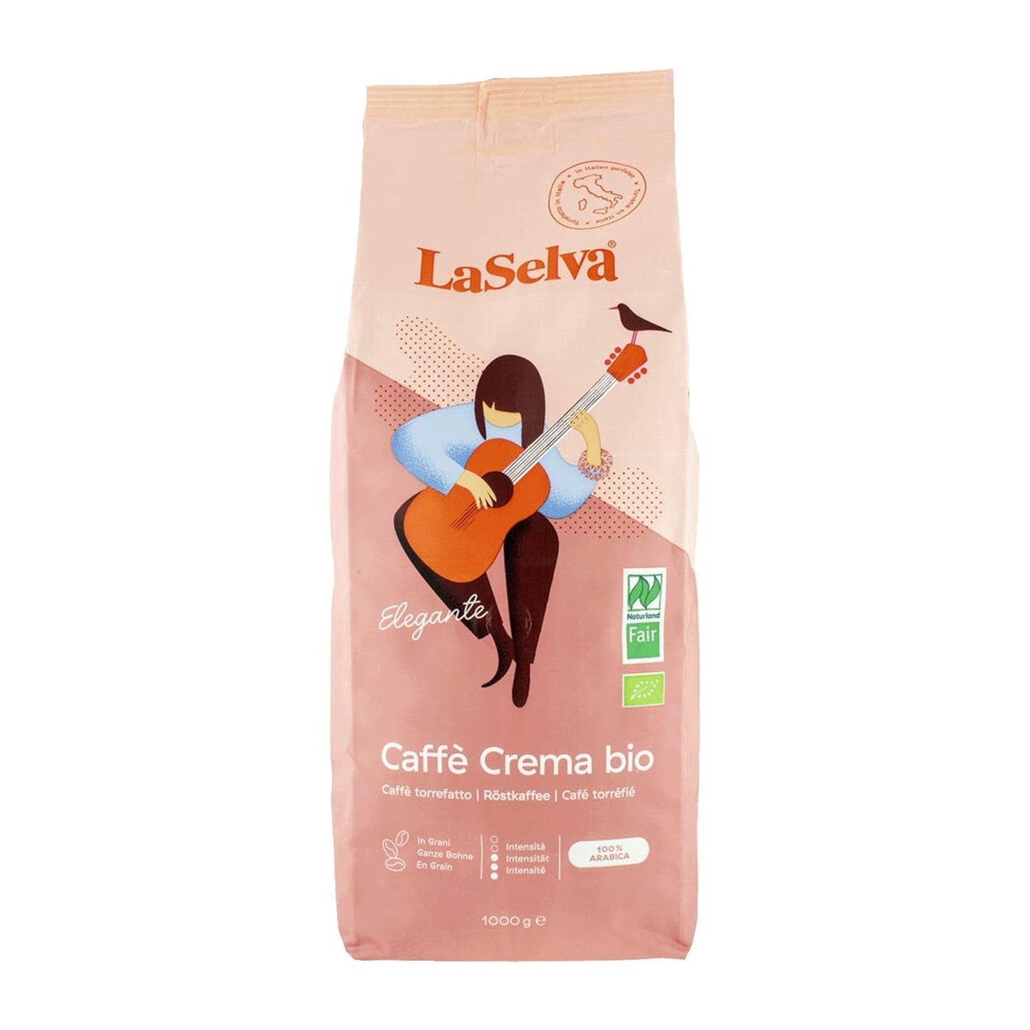 Caffé Crema Elegante caffè tostato, grani interi, biologico, 1 kg