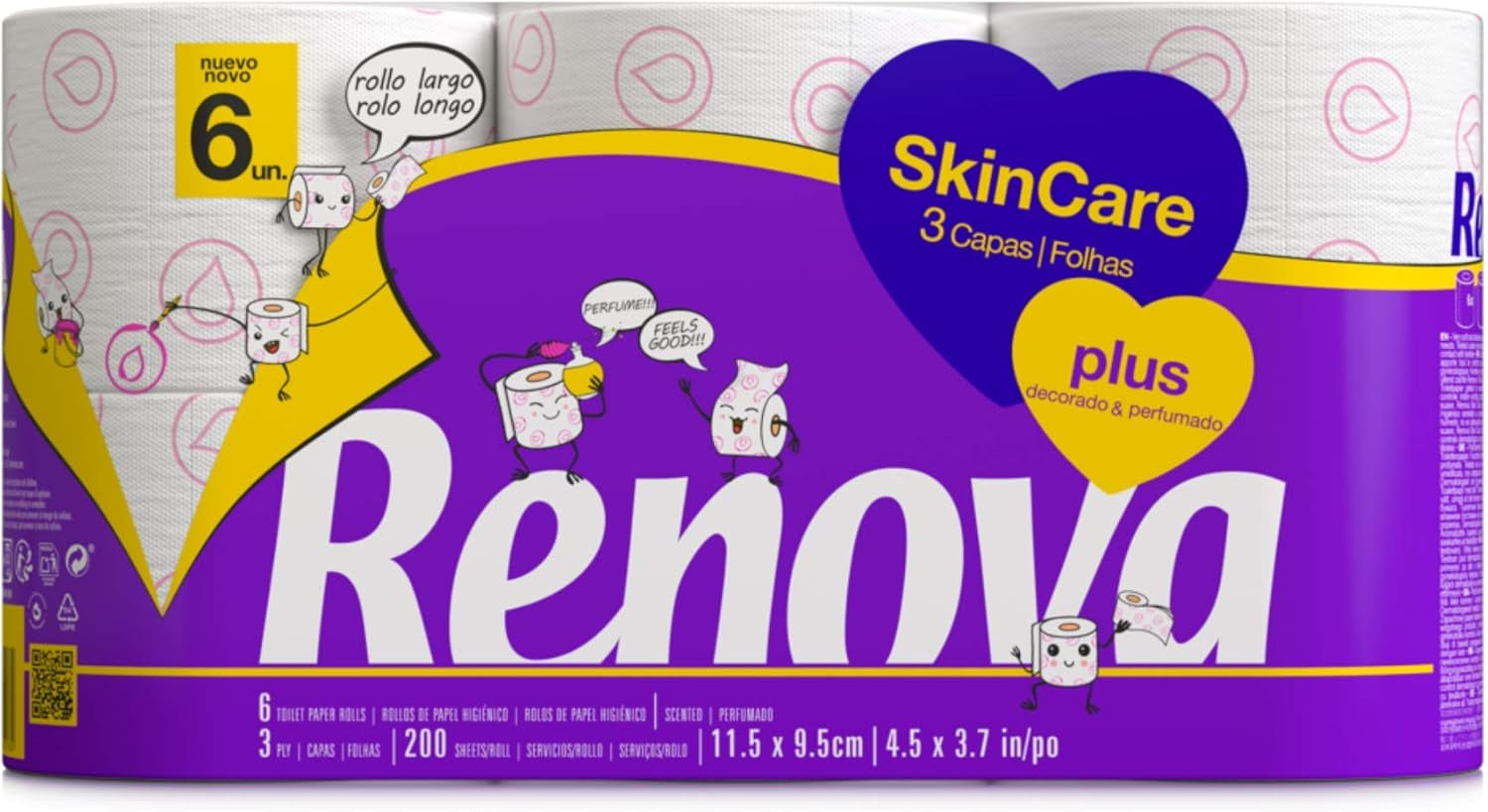 FORNOR RENOVA 67125 CARTA IGIENICA RENOVA PROFUMATA PER LA CURA DELLA PELLE