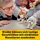 LEGO Creator 31137 Set simpatico cane 3 in 1 con personaggi di animali bassotto, carlino, barboncino e altri, giocattolo per bambini 7+, regalo per gli amanti dei cani Set di costruzione Besuche den LEGO-Store
