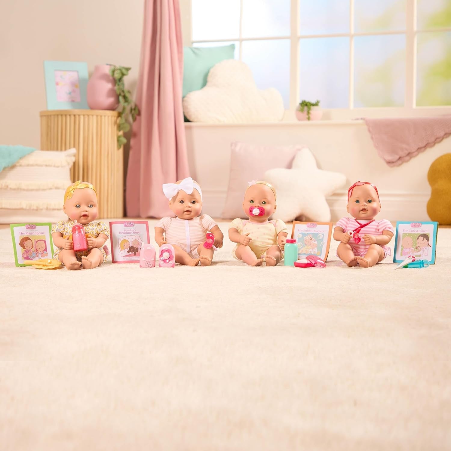 Bambola Baby Sweetheart - Ora di andare a dormire - 31 cm - Corpo morbido - Accessorio ciuccio - Giochi di finzione - Giocattolo per 3 anni e oltre