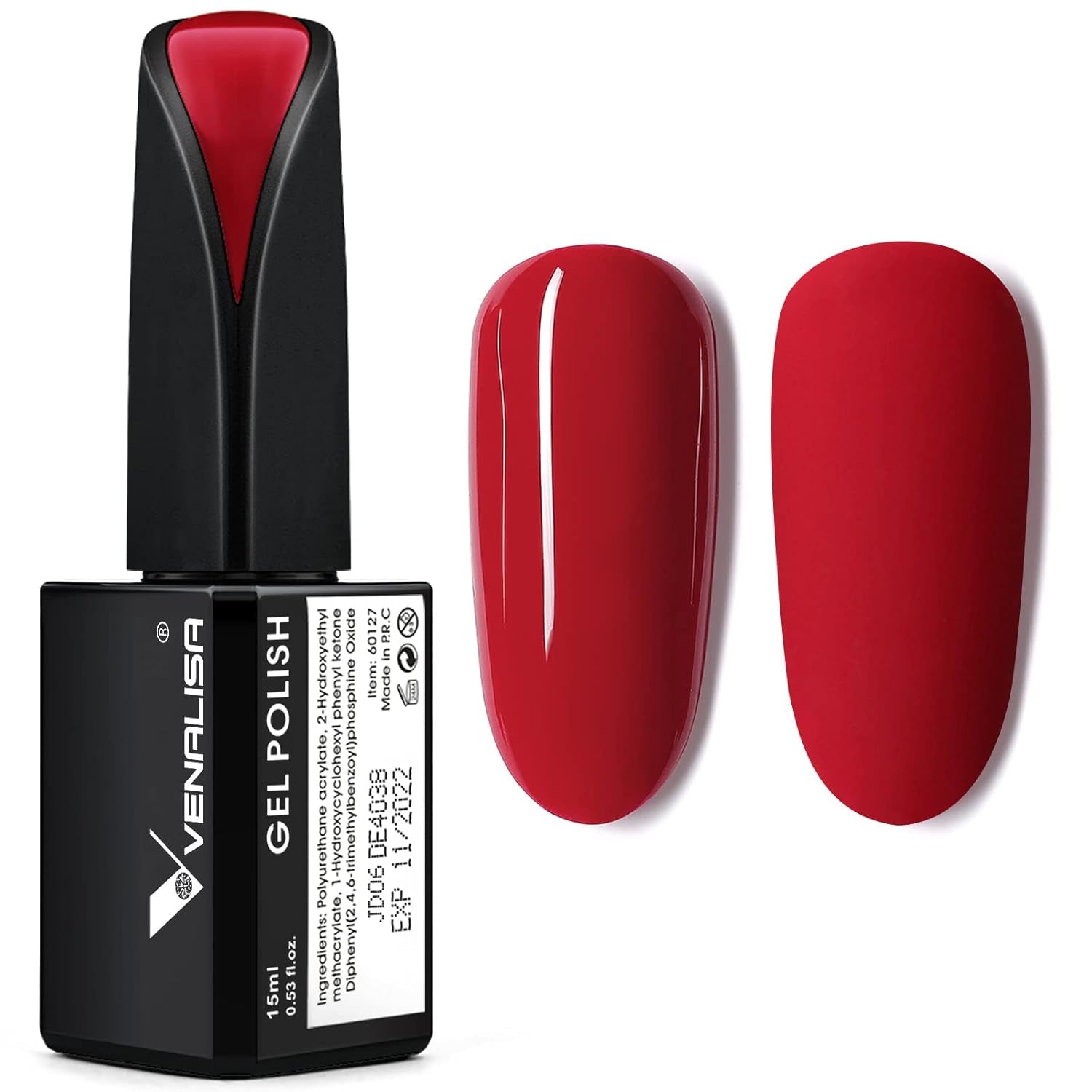 VENALISA Smalto per unghie UV arancione corallo 15ml Smalto per unghie gel per lampada UV per unghie Modelli di smalto gel arancione corallo trasparente per design delle unghie fai da te