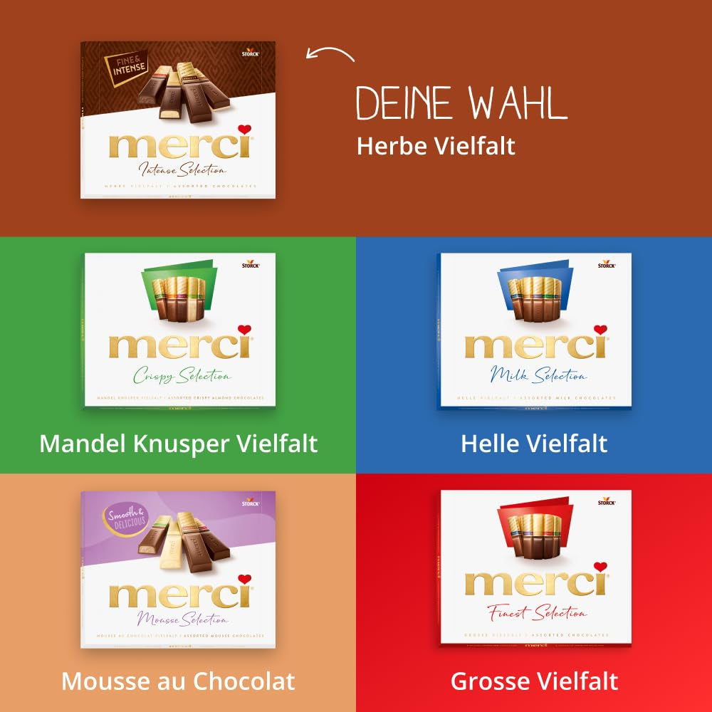 Finest Selection varietà di cioccolato fondente – 6 x 250g – Specialità di raffinato cioccolato fondente – Praline ripiene e vuote