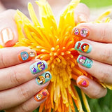 Simpatici adesivi per unghie per bambini 20 fogli Adesivi per unghie 3D Fiori che si illuminano al buio Decorazioni colorate per nail art Adesivi per unghie Adesivi autoadesivi Accessori decorativi fai da te