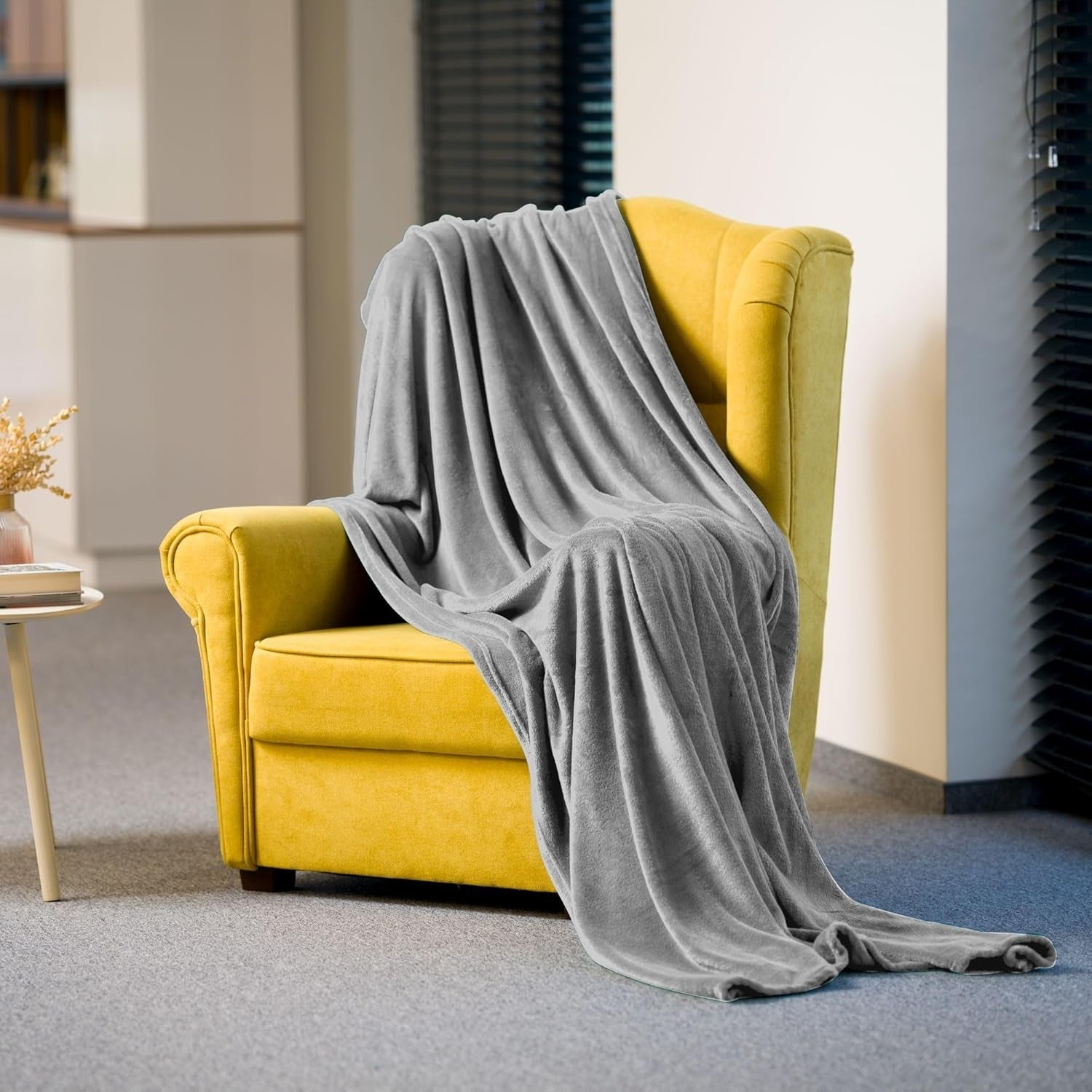 Coperta in pile Teesa 200X220 cm grigia TSA8902-1 Teesa Letti e coperte