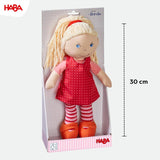 Morbida bambola HABA Annelie - Morbida bambola con capelli raccolti - Con vestiti intercambiabili - Da 18 mesi - 30 cm - Lavabile - 1302108001