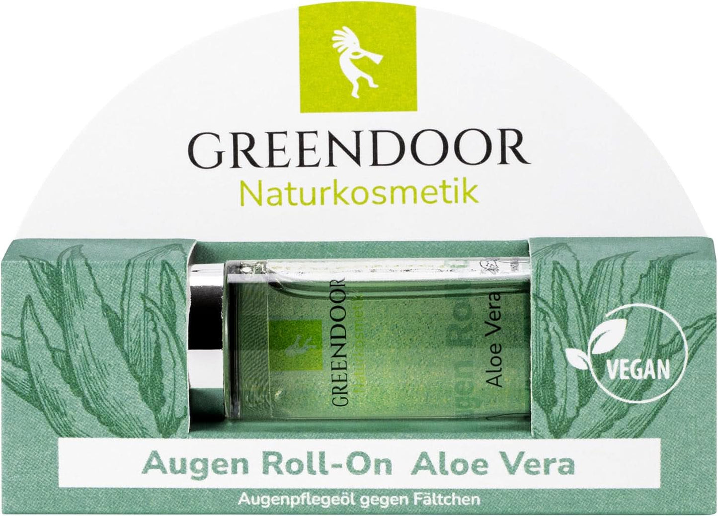 GREENDOOR Eye Roll-On Aloe Vera, siero occhi antirughe naturale, 10 ml Cosmetici e Bellezza Naty Shop