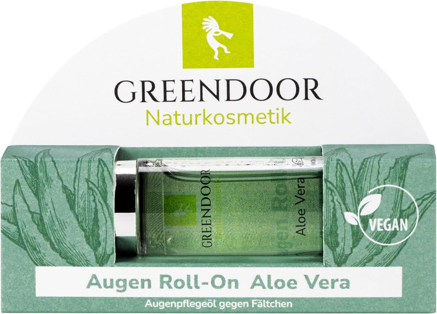 GREENDOOR Eye Roll-On Aloe Vera, siero occhi antirughe naturale, 10 ml Cosmetici e Bellezza Naty Shop