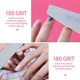 URAQT Professionelle Nagelfeile, 16 Stück, Feile 100/180, Waschbar, Für Nägel, Doppelseitig – Friseursalon, Haustiere (Bianco)