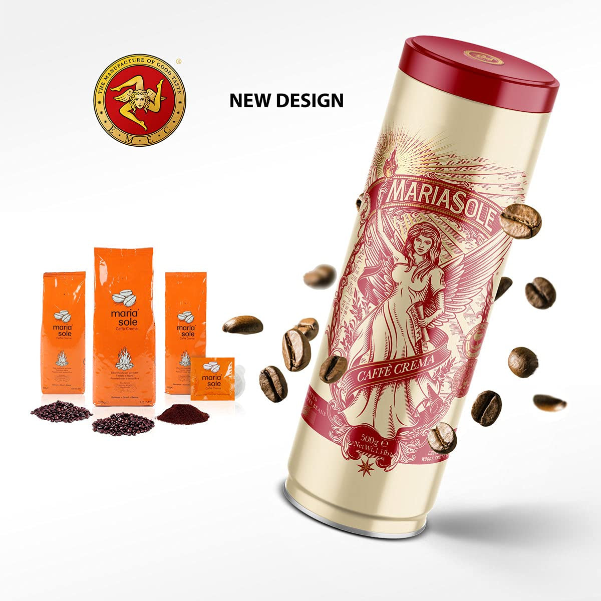 Caffè Crema 1kg – Tradizionale Röstung in Sizilien über Holzfeuer In Handarbeit – Premium Kaffeebohnen für Vollaautomat und Siebträger