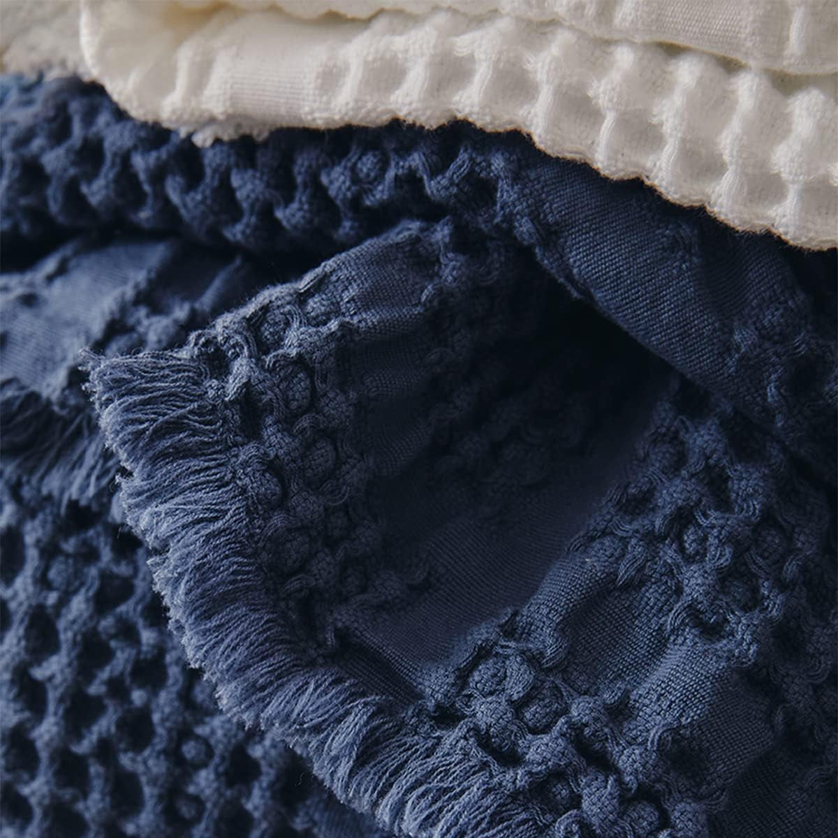 Coperta jacquard tinta unita, cotone, Yogi, 130 X 170 cm Trapunte e trapunte Naty Shop