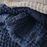 Coperta jacquard tinta unita, cotone, Yogi, 130 X 170 cm Trapunte e trapunte Naty Shop