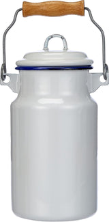 904301 Lattina per latte 1 L, acciaio, bianco/blu, 10 x 10 x 22 cm