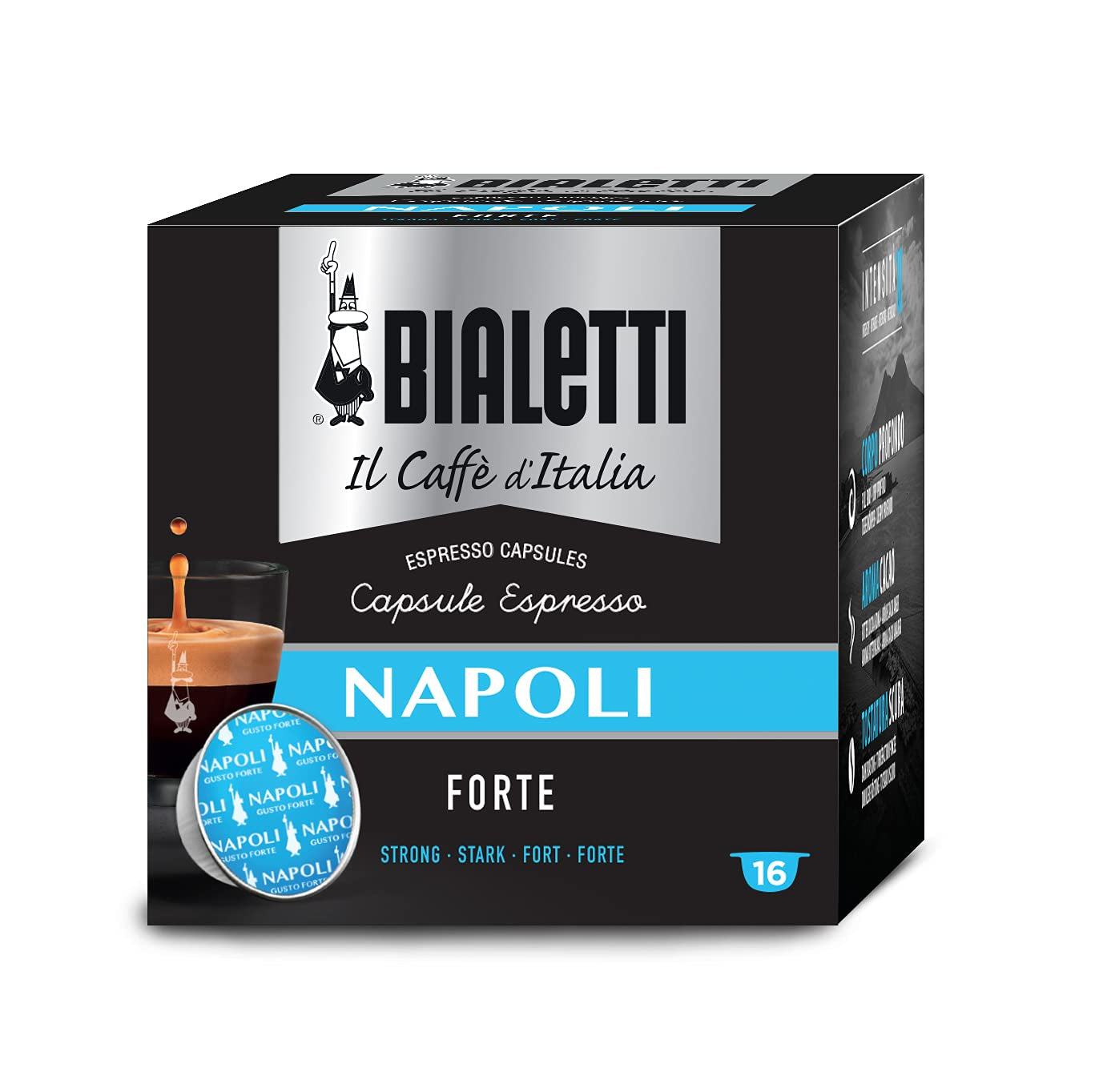 96080093/M Kaffee-Kapseln Napoli, Alu, 16 pezzi (confezione con 4)